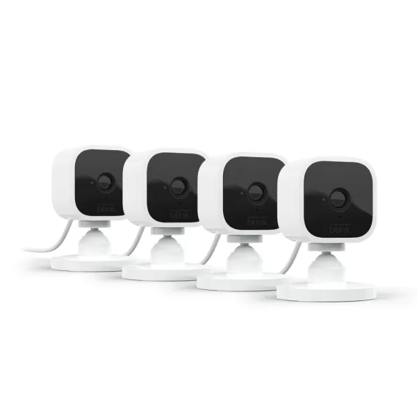 imageBlink Mini  Compact indoor plugin smart security camera 1080p HD video night vision motion detection twoway audio easy set up Works with Alexa  1 camera BlackWhite