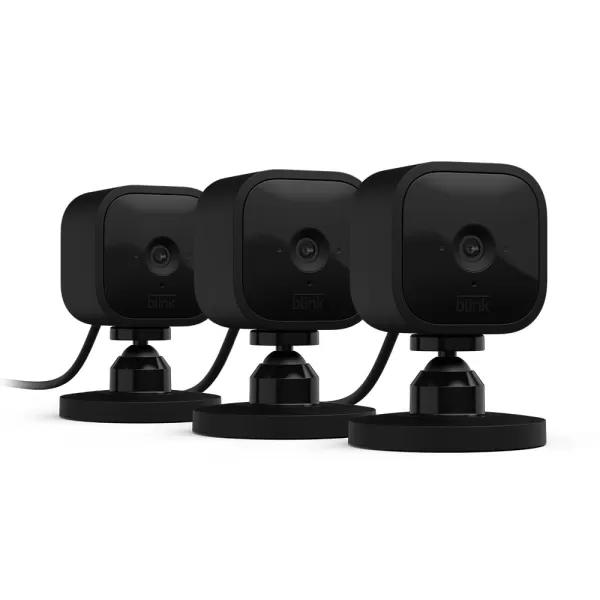imageBlink Mini  Compact indoor plugin smart security camera 1080p HD video night vision motion detection twoway audio easy set up Works with Alexa  1 camera BlackBlack