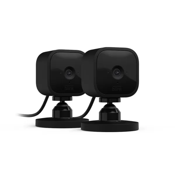 imageBlink Mini  Compact indoor plugin smart security camera 1080p HD video night vision motion detection twoway audio easy set up Works with Alexa  1 camera BlackBlack