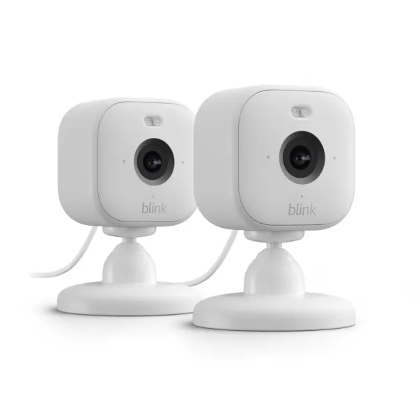 imageBlink Mini 2 Newest Model  Stay connected to your home and pets with plugin smart security  2 camera system WhiteWhite