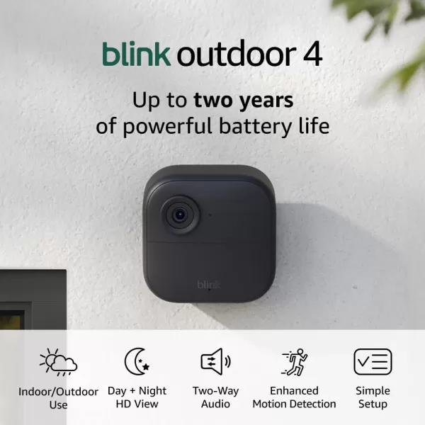 imageBlink Outdoor 4  Blink Mini 2  Smart security cameras twoway talk HD live view motion detection set up in minutes Works with Alexa  3 camera system  Mini 2 WhiteWhite