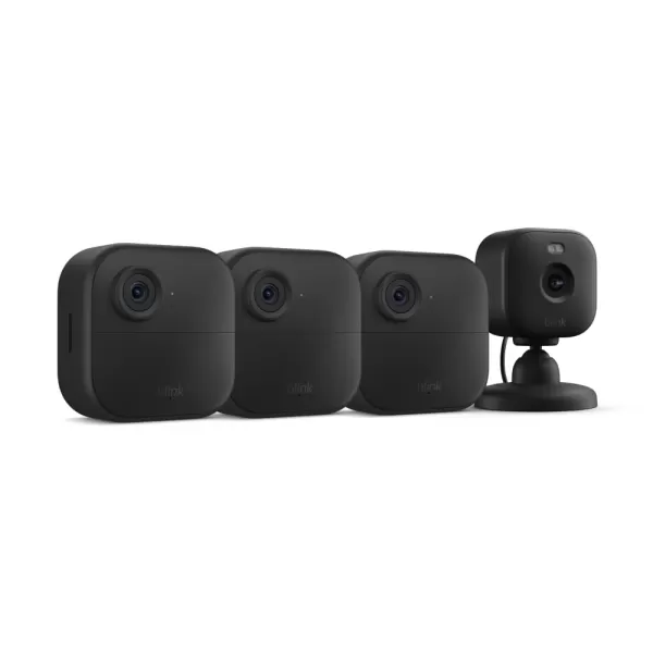 imageBlink Outdoor 4  Blink Mini 2  Smart security cameras twoway talk HD live view motion detection set up in minutes Works with Alexa  3 camera system  Mini 2 WhiteBlack