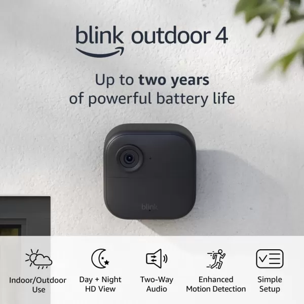 imageBlink Outdoor 4  Blink Mini 2  Smart security cameras twoway talk HD live view motion detection set up in minutes Works with Alexa  3 camera system  Mini 2 WhiteWhite