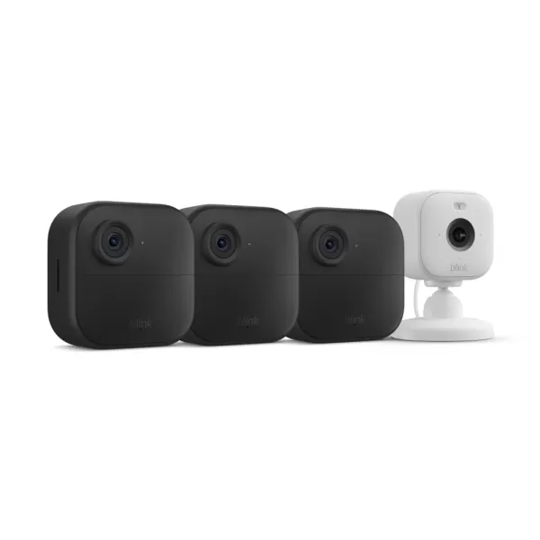 imageBlink Outdoor 4  Blink Mini 2  Smart security cameras twoway talk HD live view motion detection set up in minutes Works with Alexa  3 camera system  Mini 2 WhiteWhite