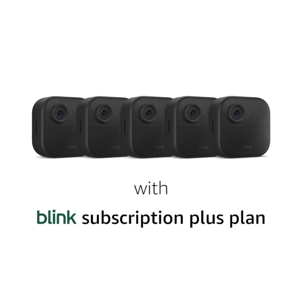 imageBlink Outdoor 4 Newest Model  Wireless outdoorindoor home security cameras with 2year battery life dualzone motion detection  6 camera systemSave with Subscription