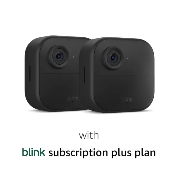 imageBlink Outdoor 4 Newest Model  Wireless outdoorindoor home security cameras with 2year battery life dualzone motion detection  6 camera systemSave with Subscription