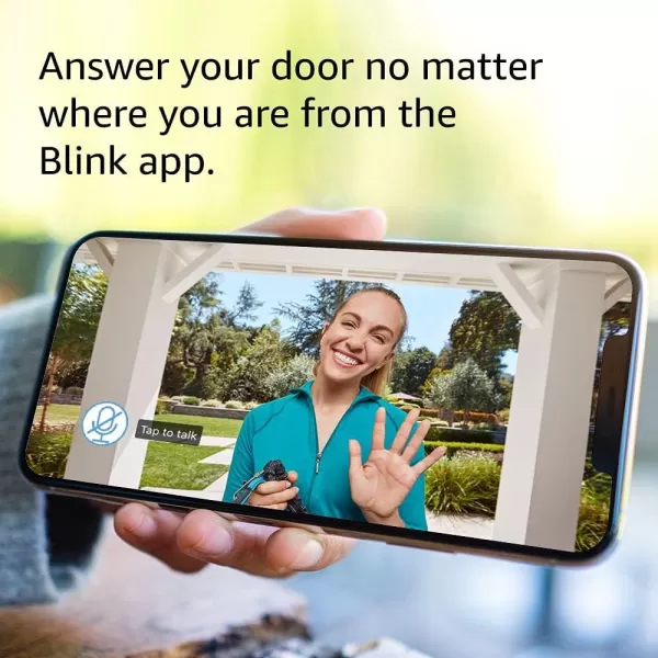 imageBlink Video Doorbell  Sync Module 2  Twoyear battery life Twoway audio HD video motion and chime app alerts and Alexa enabled  wired or wirefree BlackBlack
