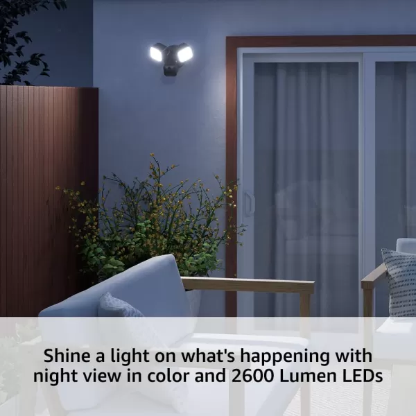 imageBlink Wired Floodlight Camera  Smart security camera 2600 lumens HD live view enhanced motion detection builtin siren Works with Alexa  1 camera BlackBlack