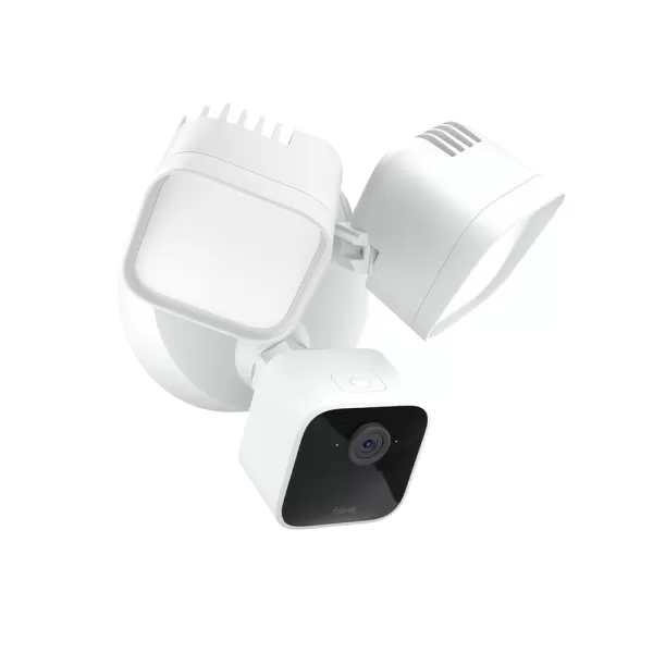 imageBlink Wired Floodlight Camera  Smart security camera 2600 lumens HD live view enhanced motion detection builtin siren Works with Alexa  1 camera BlackWhite