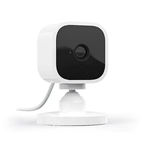 imageBlink Mini  Compact indoor plugin smart security camera 1080p HD video night vision motion detection twoway audio easy set up Works with Alexa  1 camera BlackWhite