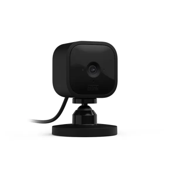 imageBlink Mini  Compact indoor plugin smart security camera 1080p HD video night vision motion detection twoway audio easy set up Works with Alexa  1 camera BlackBlack