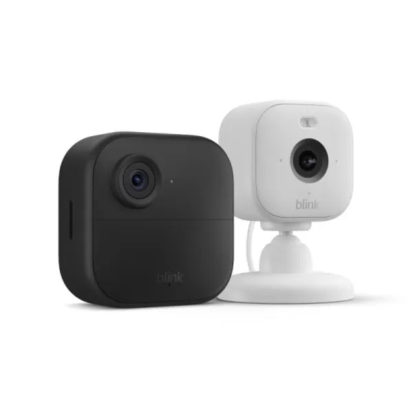 imageBlink Outdoor 4  Blink Mini 2  Smart security cameras twoway talk HD live view motion detection set up in minutes Works with Alexa  3 camera system  Mini 2 WhiteWhite