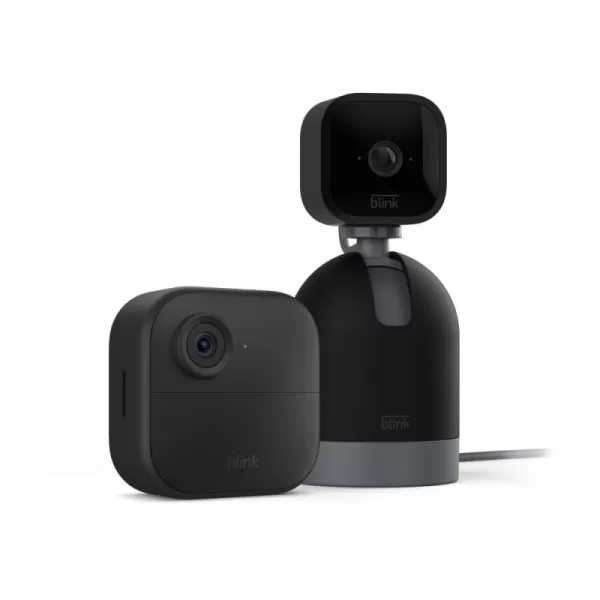 imageBlink Outdoor 4 4th Gen  Blink Mini PanTilt Camera  Smart security camera twoway talk HD live view motion detection set up in minutes Works with Alexa  2 camera system