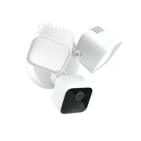 imageBlink Wired Floodlight Camera  Smart security camera 2600 lumens HD live view enhanced motion detection builtin siren Works with Alexa  1 camera BlackWhite