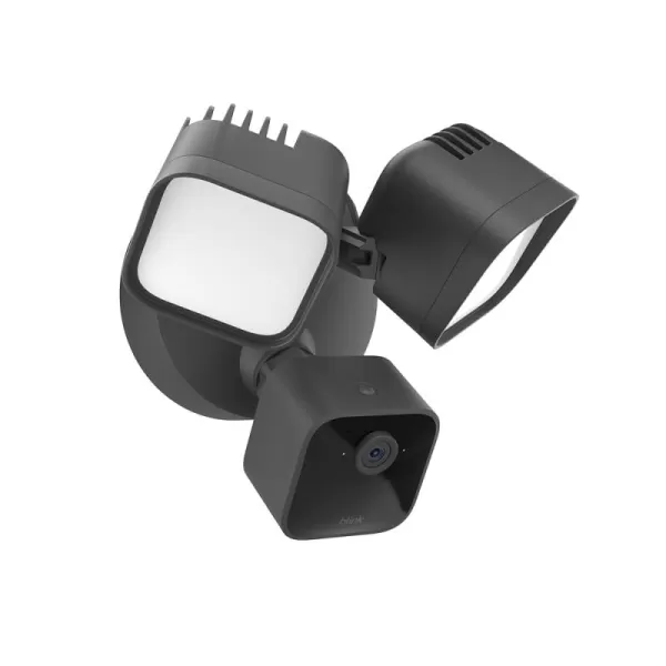 imageBlink Wired Floodlight Camera  Smart security camera 2600 lumens HD live view enhanced motion detection builtin siren Works with Alexa  1 camera BlackBlack