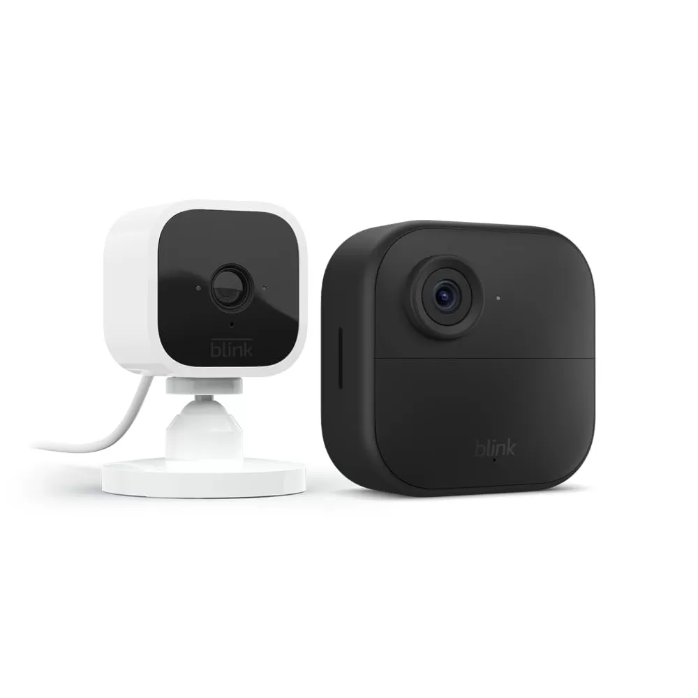 imageBlink Outdoor 4 4th Gen  Blink Mini  Smart security camera twoway talk HD live view motion detection set up in minutes Works with Alexa  3 camera system  Mini WhiteWhite