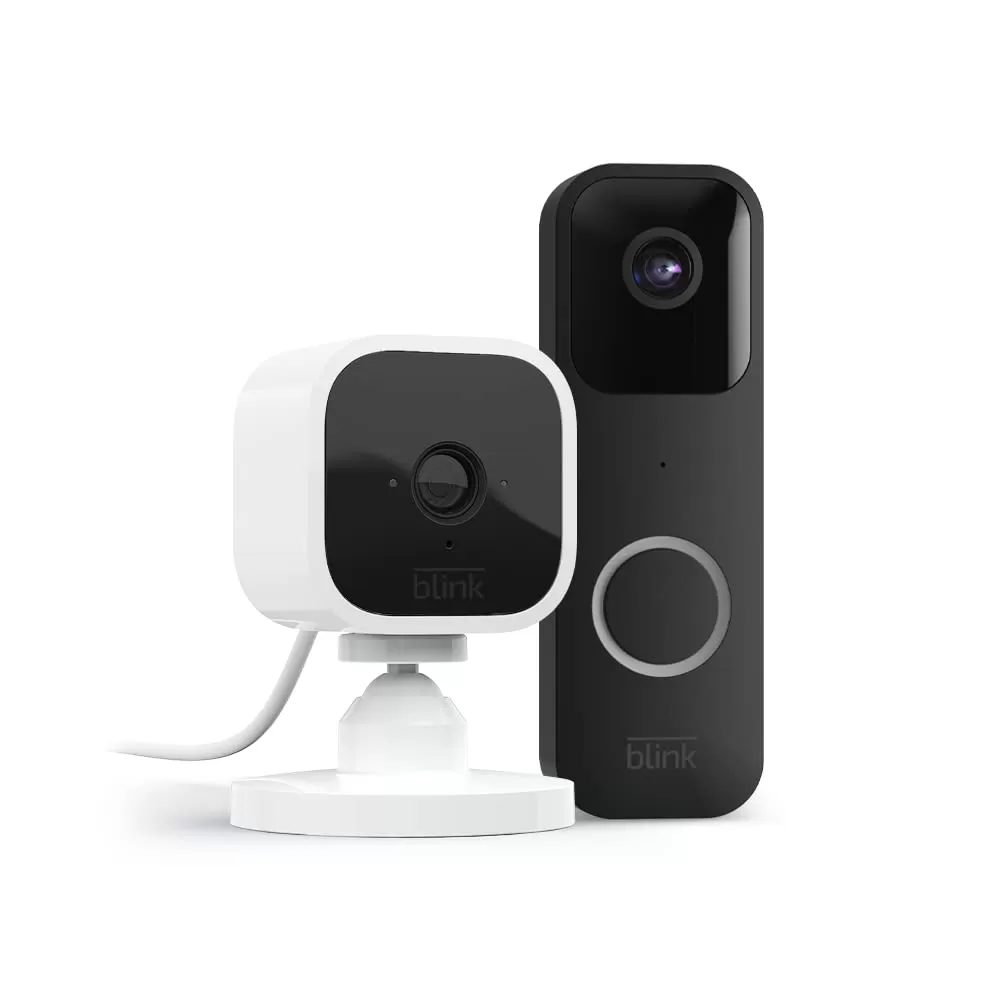 imageBlink Video Doorbell Black  Mini Camera White  TwoWay Audio HD Video Motion and Chime Alerts  Works with AlexaBlack