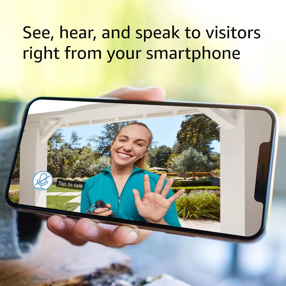 imageBlink Video Doorbell Black  Mini Camera White  TwoWay Audio HD Video Motion and Chime Alerts  Works with AlexaWhite