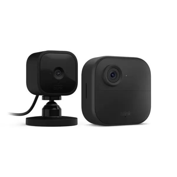 imageBlink Outdoor 4 4th Gen  Blink Mini  Smart security camera twoway talk HD live view motion detection set up in minutes Works with Alexa  3 camera system  Mini WhiteBlack