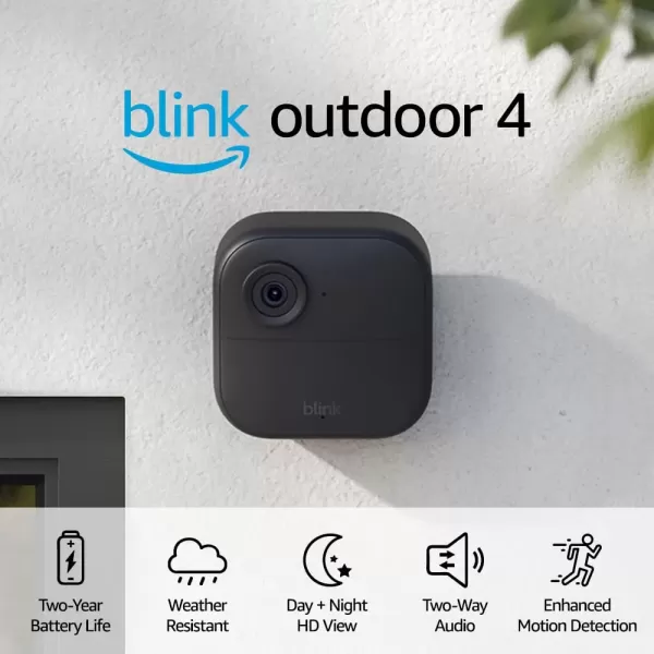 imageBlink Outdoor 4 4th Gen  Blink Mini  Smart security camera twoway talk HD live view motion detection set up in minutes Works with Alexa  3 camera system  Mini WhiteBlack