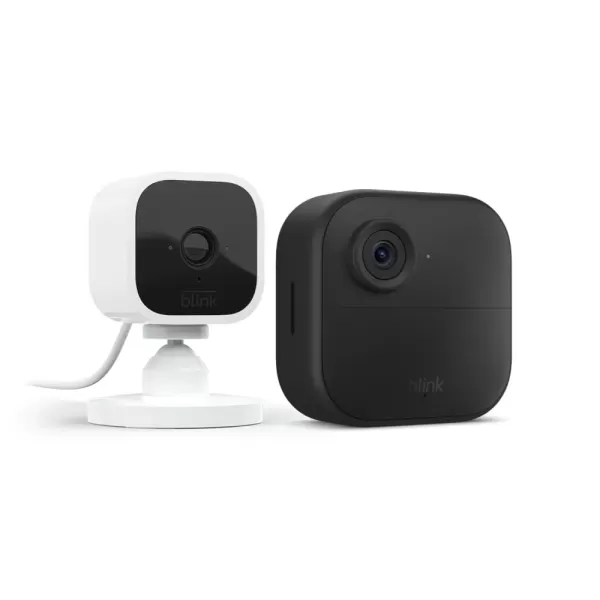 imageBlink Outdoor 4 4th Gen  Blink Mini  Smart security camera twoway talk HD live view motion detection set up in minutes Works with Alexa  3 camera system  Mini WhiteWhite