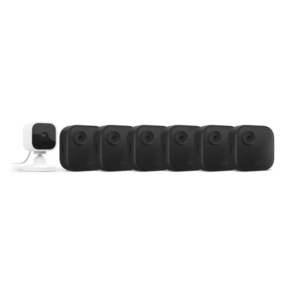 imageBlink Outdoor 4 4th Gen  Blink Mini  Smart security camera twoway talk HD live view motion detection set up in minutes Works with Alexa  3 camera system  Mini WhiteWhite