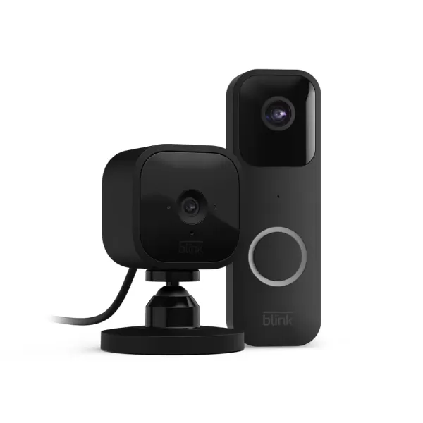 imageBlink Video Doorbell Black  Mini Camera White  TwoWay Audio HD Video Motion and Chime Alerts  Works with AlexaBlack