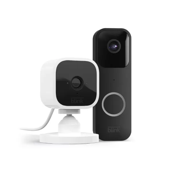 imageBlink Video Doorbell Black  Mini Camera White  TwoWay Audio HD Video Motion and Chime Alerts  Works with AlexaBlack