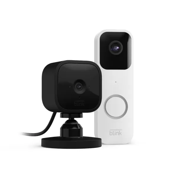 imageBlink Video Doorbell Black  Mini Camera White  TwoWay Audio HD Video Motion and Chime Alerts  Works with AlexaWhite