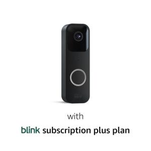imageFree Blink Video Doorbell With 1Year Subscription  Twoway audio HD video motion and chime app alerts Works with Alexa  wired or wirefree Black