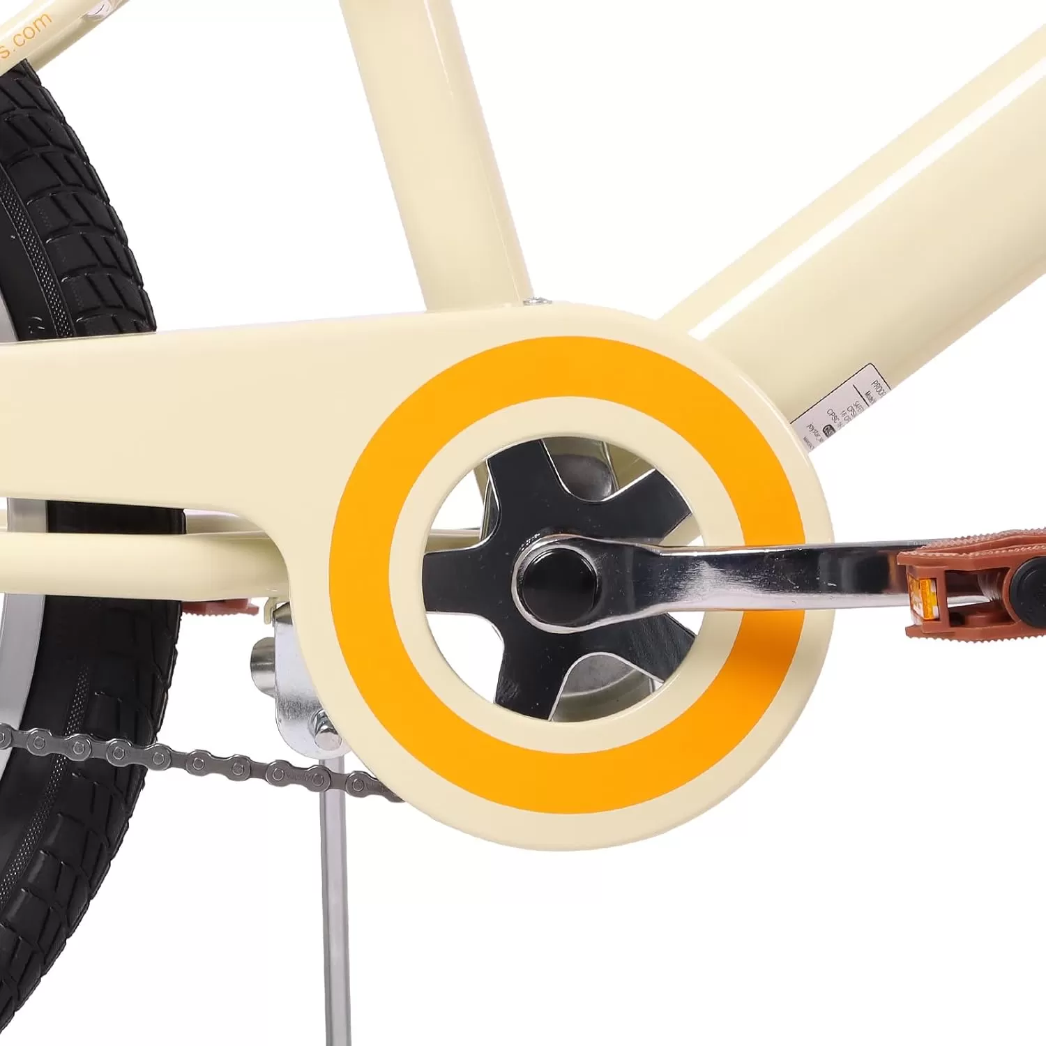 imageJOYSTAR Vintage Kids Bike with Training Wheels ampamp Basket 12 14 16 20 24 Inch Girls Bike for 214 Years Old Multiple ColorsBeige