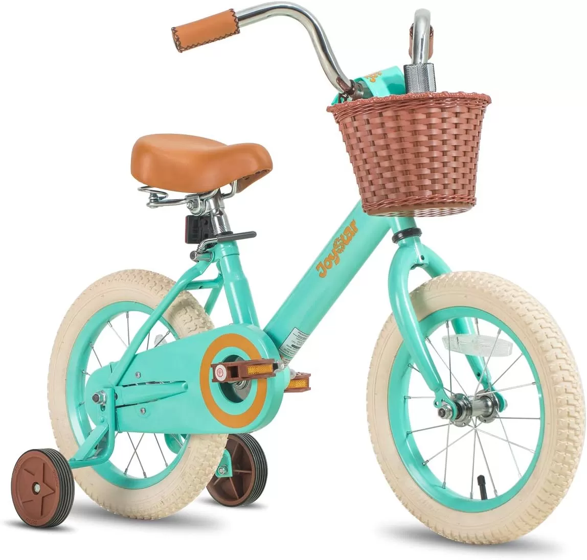 imageJOYSTAR Vintage Kids Bike with Training Wheels ampamp Basket 12 14 16 20 24 Inch Girls Bike for 214 Years Old Multiple ColorsGreen