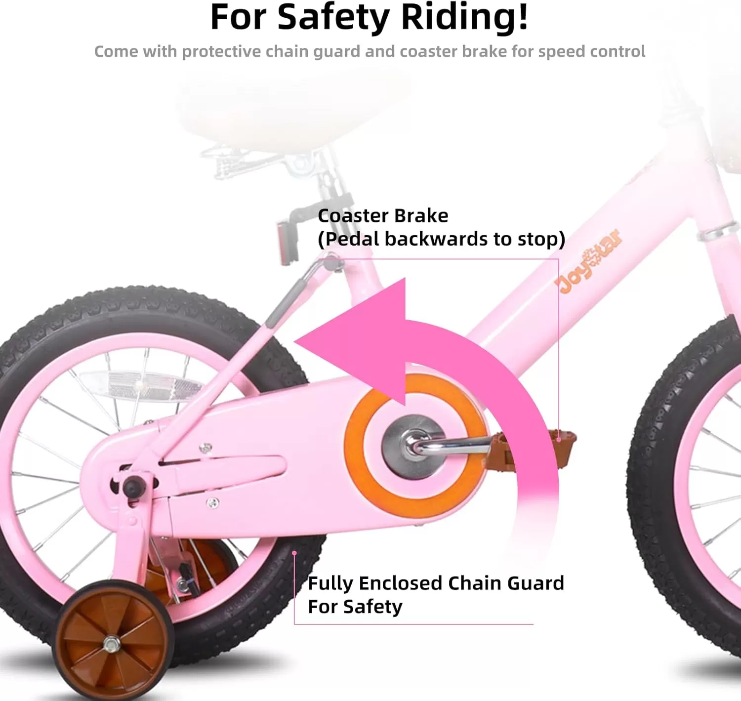 imageJOYSTAR Vintage Kids Bike with Training Wheels ampamp Basket 12 14 16 20 24 Inch Girls Bike for 214 Years Old Multiple ColorsPink