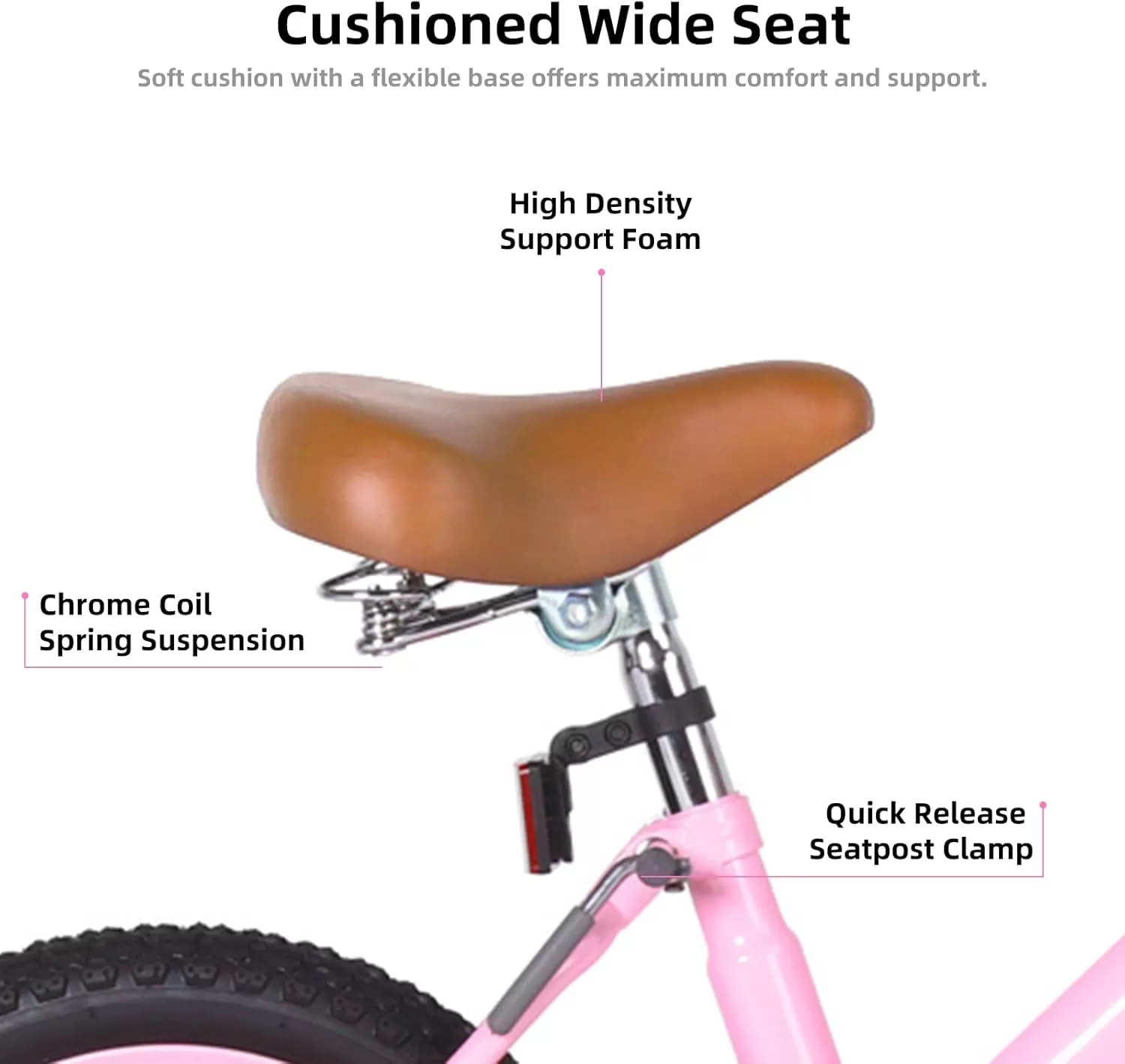 imageJOYSTAR Vintage Kids Bike with Training Wheels ampamp Basket 12 14 16 20 24 Inch Girls Bike for 214 Years Old Multiple ColorsPink