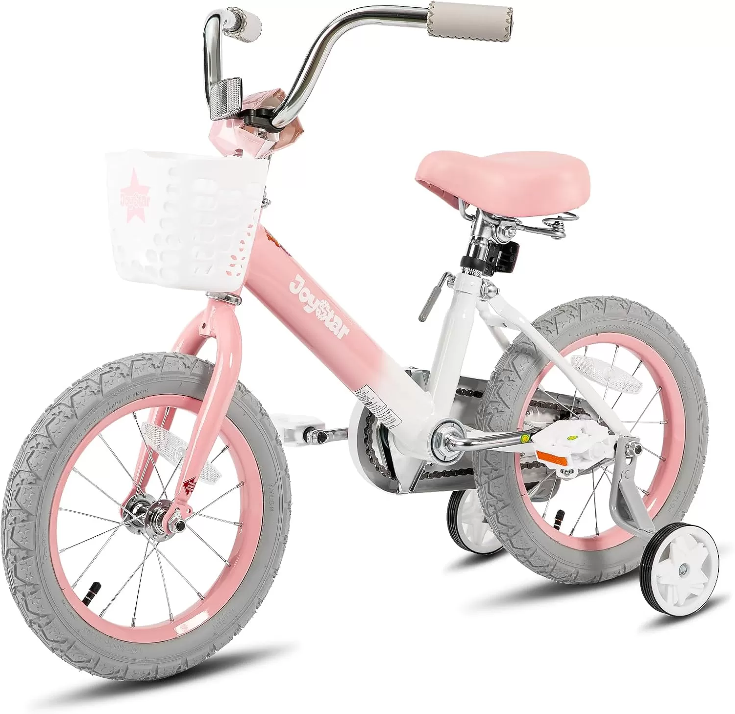 imageJOYSTAR Vintage Kids Bike with Training Wheels ampamp Basket 12 14 16 20 24 Inch Girls Bike for 214 Years Old Multiple ColorsShade Pink