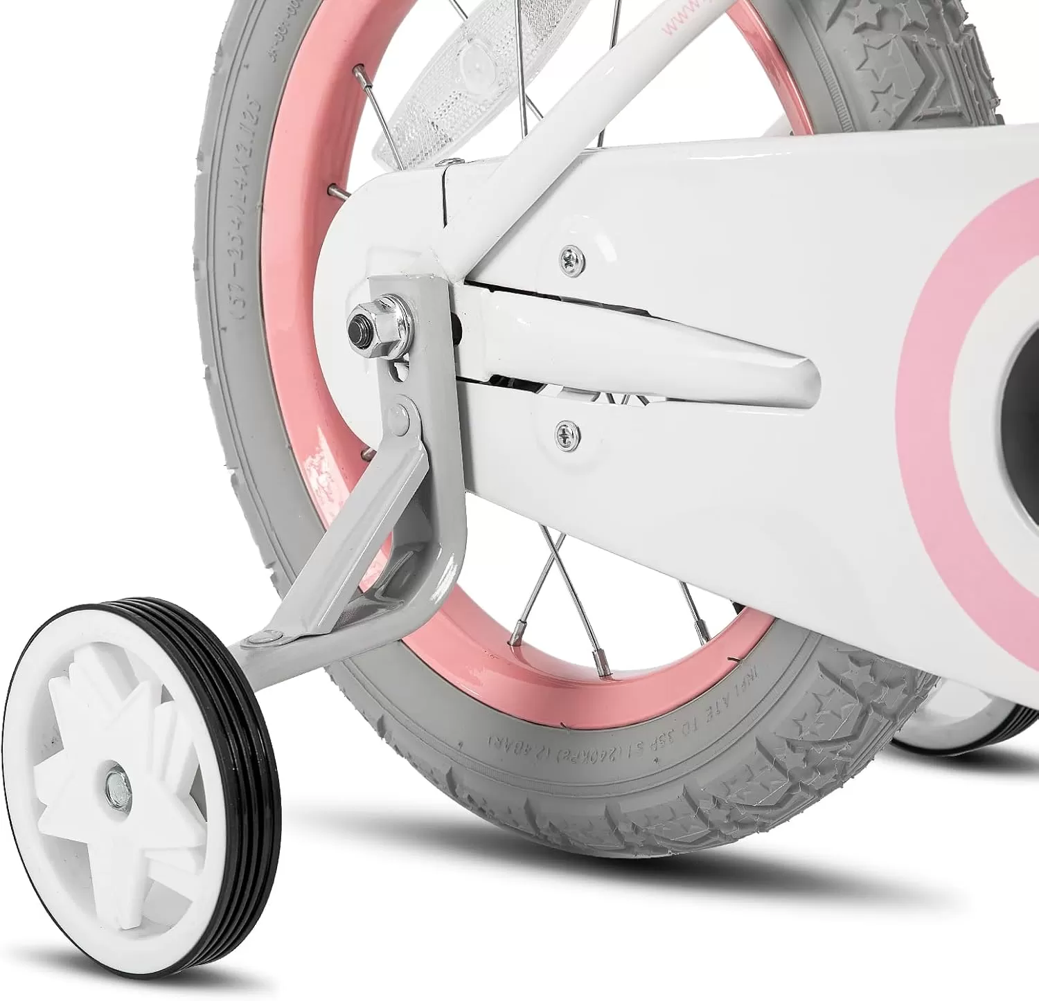 imageJOYSTAR Vintage Kids Bike with Training Wheels ampamp Basket 12 14 16 20 24 Inch Girls Bike for 214 Years Old Multiple ColorsShade Pink