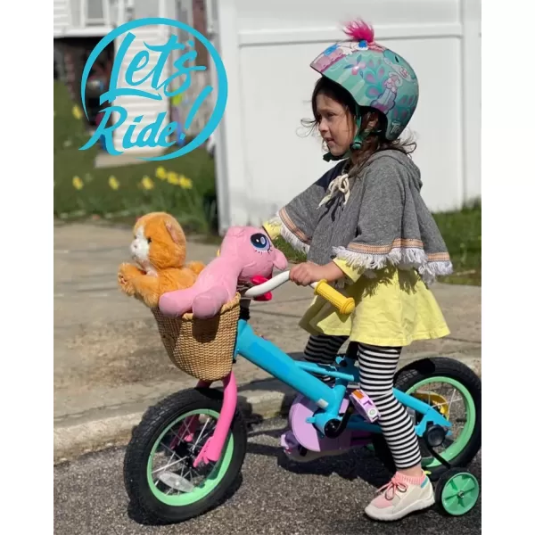 imageJOYSTAR 12 14 16 Inch Kids Bike for 27 Years Girls 3353 Inch Tall Toddler Girls Bike with Training Wheels ampamp Coaster Brake Rainbow Bike Children Bicycles MacaronsMacarons
