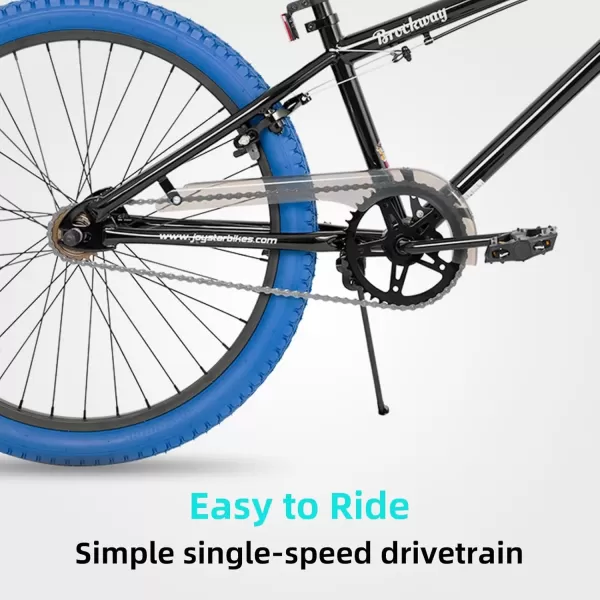 imageJOYSTAR Brockway Freestyle Kids BMX Bikes 20quot 24quot Kids Bicycles for 614 Years Old Boys Girls and BeginnerLevel Riders 2 Pegs Multiple ColorsBlue