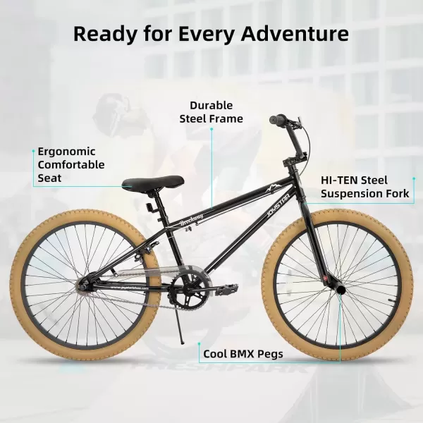 imageJOYSTAR Brockway Freestyle Kids BMX Bikes 20quot 24quot Kids Bicycles for 614 Years Old Boys Girls and BeginnerLevel Riders 2 Pegs Multiple ColorsBrown