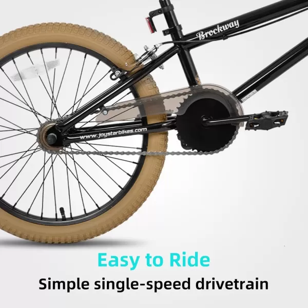 imageJOYSTAR Brockway Freestyle Kids BMX Bikes 20quot 24quot Kids Bicycles for 614 Years Old Boys Girls and BeginnerLevel Riders 2 Pegs Multiple ColorsBrown