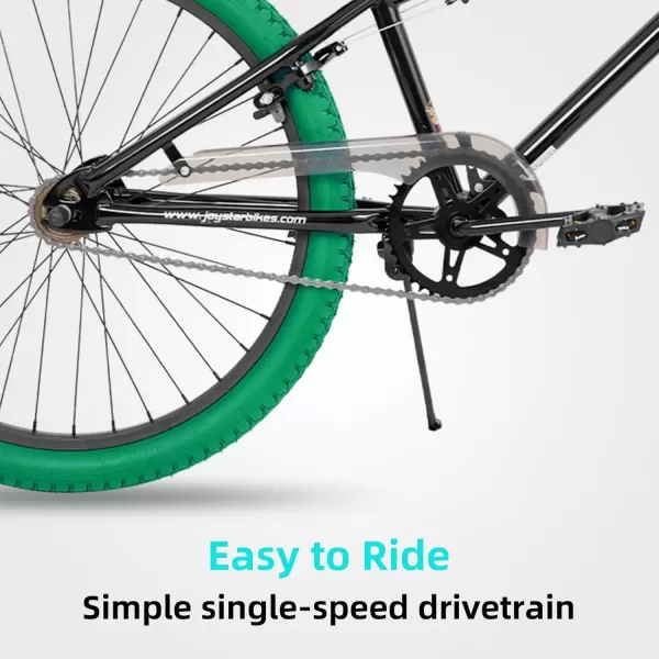 imageJOYSTAR Brockway Freestyle Kids BMX Bikes 20quot 24quot Kids Bicycles for 614 Years Old Boys Girls and BeginnerLevel Riders 2 Pegs Multiple ColorsGreen