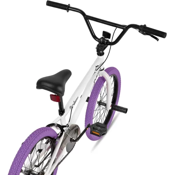 imageJOYSTAR Brockway Freestyle Kids BMX Bikes 20quot 24quot Kids Bicycles for 614 Years Old Boys Girls and BeginnerLevel Riders 2 Pegs Multiple ColorsPurple