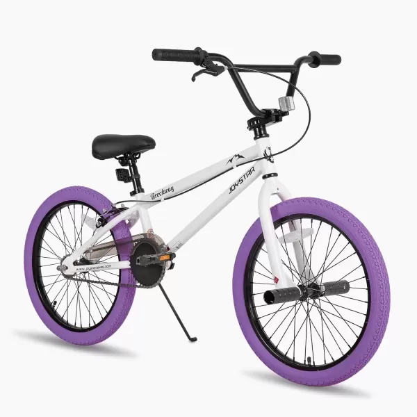 imageJOYSTAR Brockway Freestyle Kids BMX Bikes 20quot 24quot Kids Bicycles for 614 Years Old Boys Girls and BeginnerLevel Riders 2 Pegs Multiple ColorsPurple