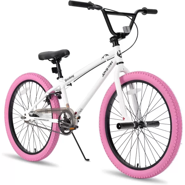 imageJOYSTAR Brockway Freestyle Kids BMX Bikes 20quot 24quot Kids Bicycles for 614 Years Old Boys Girls and BeginnerLevel Riders 2 Pegs Multiple ColorsWhite