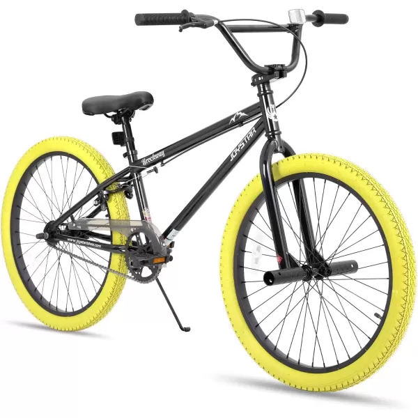imageJOYSTAR Brockway Freestyle Kids BMX Bikes 20quot 24quot Kids Bicycles for 614 Years Old Boys Girls and BeginnerLevel Riders 2 Pegs Multiple ColorsYellow