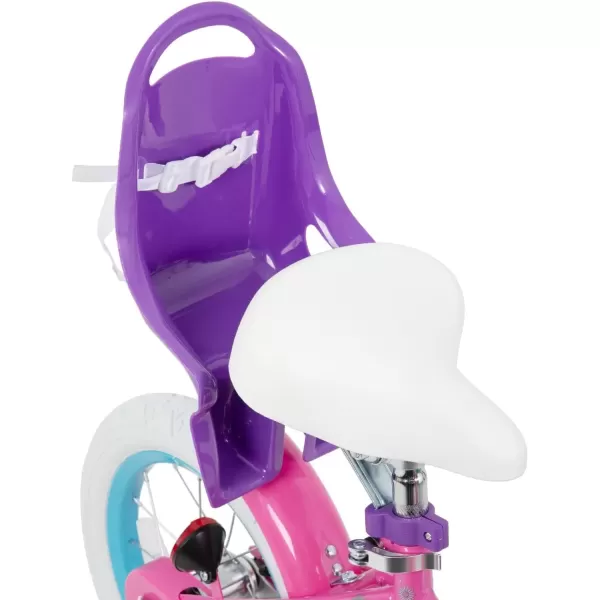 imageJOYSTAR Little Daisy Kids Bike for Girls Boys Ages 27 Years 12 14 16 Inch Girls Bikes with Doll Bike Seat ampamp Streamers Boys Bike with Flag ampamp Number Plate Multiple ColorsLittleDaisyFuchsia
