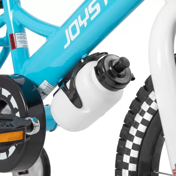 imageJOYSTAR Little Daisy Kids Bike for Girls Boys Ages 27 Years 12 14 16 Inch Girls Bikes with Doll Bike Seat ampamp Streamers Boys Bike with Flag ampamp Number Plate Multiple ColorsLittleRockBlue