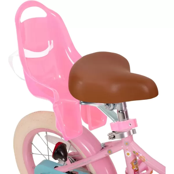 imageJOYSTAR Little Daisy Kids Bike for Girls Boys Ages 27 Years 12 14 16 Inch Girls Bikes with Doll Bike Seat ampamp Streamers Boys Bike with Flag ampamp Number Plate Multiple ColorsLittleDaisyPink