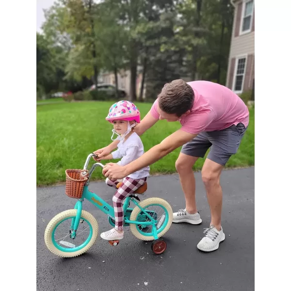 imageJOYSTAR Vintage Kids Bike with Training Wheels ampamp Basket 12 14 16 20 24 Inch Girls Bike for 214 Years Old Multiple ColorsGreen