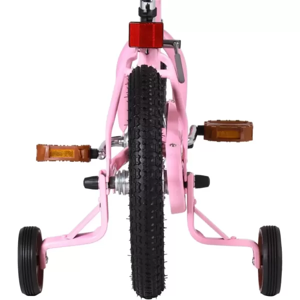 imageJOYSTAR Vintage Kids Bike with Training Wheels ampamp Basket 12 14 16 20 24 Inch Girls Bike for 214 Years Old Multiple ColorsPink
